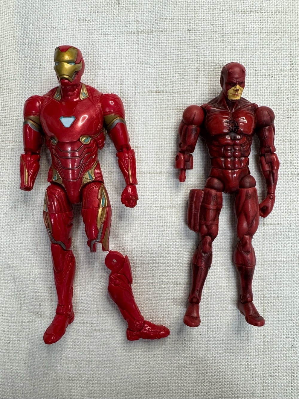 Marvel Legends Iron Man and Daredevil Figure Bundle, For Parts or Repair